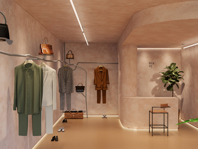 【SU悬赏模型】后现代风格服装店SU模型下载