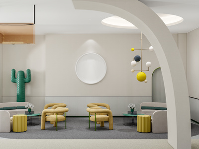 北欧公司休息区SU模型下载