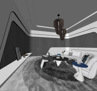 天鼓设计SU模型下载