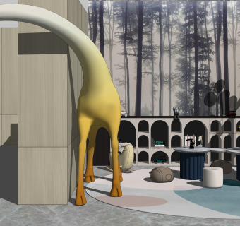 现代售楼处SU模型下载