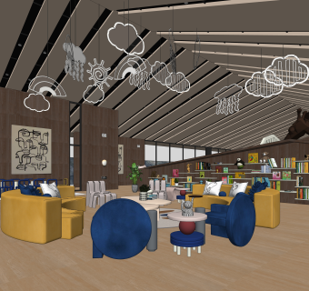 烟台万科翠湖山晓售楼处SU模型下载