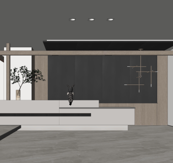 现代公司前台SU模型下载