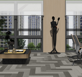 现代办公室SU模型下载