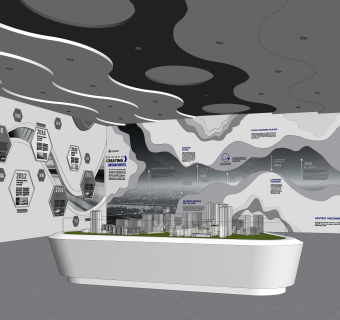 现代科技展厅SU模型下载