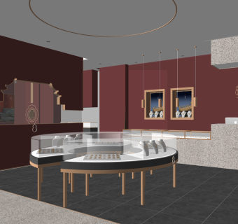 新中式珠宝店SU模型下载