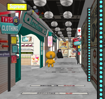 工业风商场过道SU模型下载