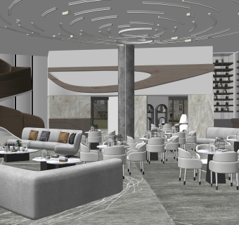 几朵设计现代售楼处SU模型下载