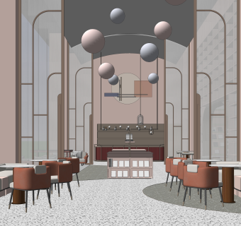 漫思设计现代风格售楼处SU模型下载