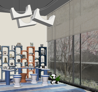 现代售楼处内部SU模型下载