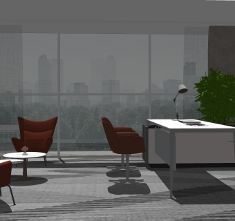 北欧经理办公室SU模型下载