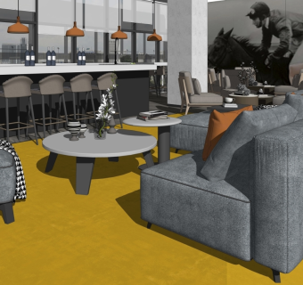 现代公司休息区SU模型下载