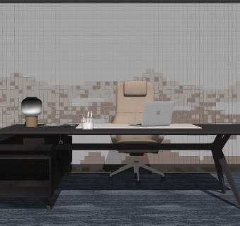 现代办公室SU模型下载