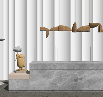 新中式前台SU模型下载