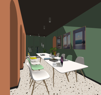 北欧办公室SU模型下载