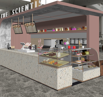 北欧奶茶咖啡厅SU模型下载