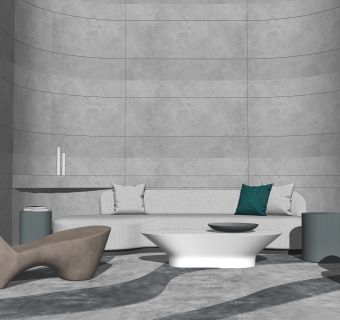 方圆適革revo设计现代售楼处SU模型下载