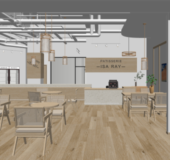 日式甜品奶茶店SU模型下载