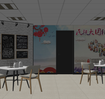 现代书吧SU模型下载