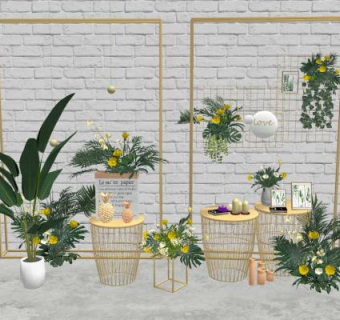 北欧风格美陈SU模型下载