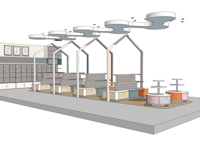 现代风格母婴店SU模型下载