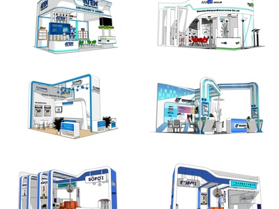 现代风格科技展厅SU模型下载