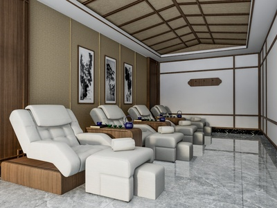 新中式风格店铺SU模型下载