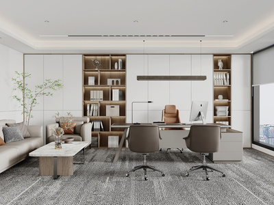 现代办公室SU模型下载