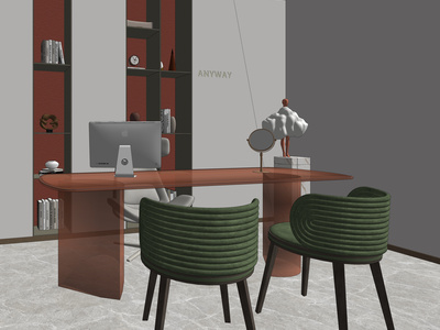 现代其他店铺SU模型下载