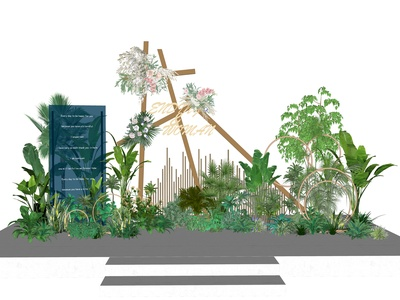 现代风格美陈SU模型下载