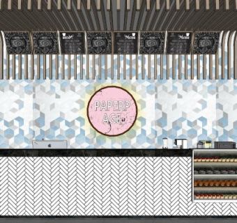 现代风格书店SU模型下载