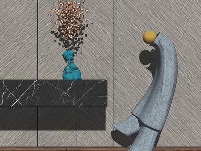 现代风格雕塑SU模型下载