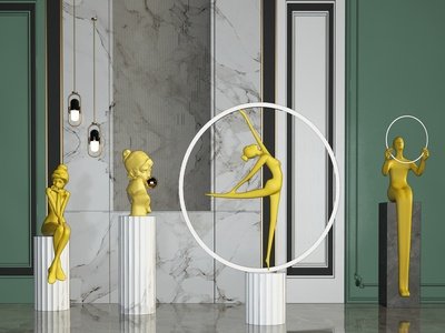 现代风格雕塑组合SU模型下载