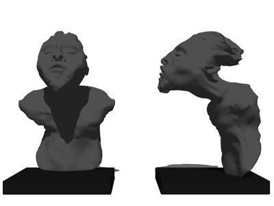 现代人物雕塑SU模型下载