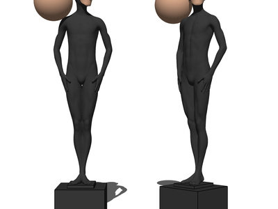 现代雕塑组合SU模型下载