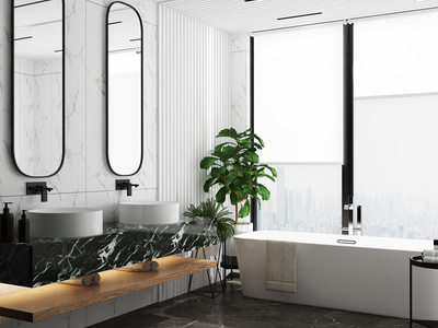 现代酒店卫生间SU模型下载