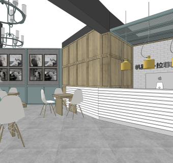 现代婚纱摄影店面SU模型下载