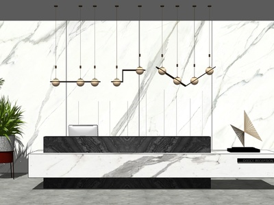 现代风格售楼处SU模型下载