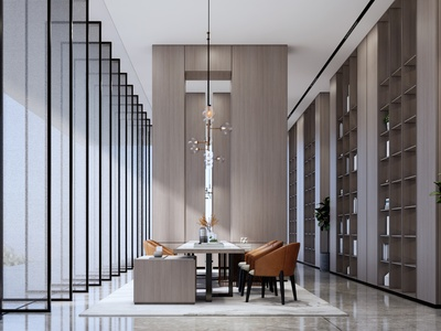 现代风格售楼处SU模型下载