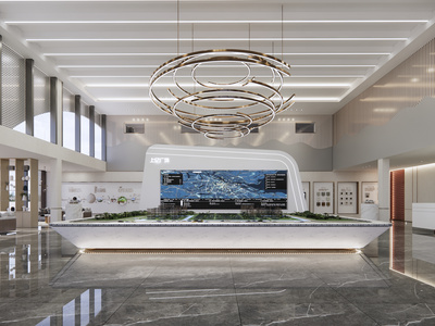 现代售楼处SU模型下载