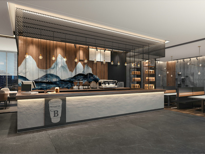 现代日韩料理店SU模型下载