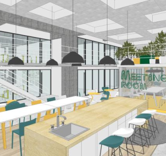 现代办公室su模型SU模型下载