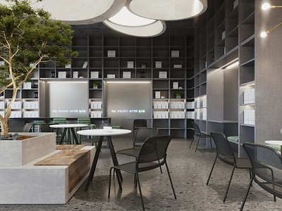 现代咖啡厅SU模型下载