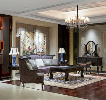 美式酒店客房套房SU模型下载