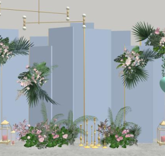 北欧风格美陈SU模型下载