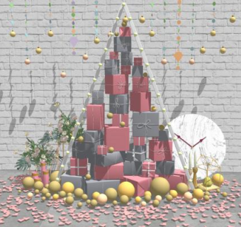 现代风格美陈SU模型下载