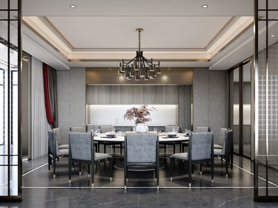 现代风格包厢SU模型下载