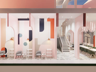 北欧风格餐厅SU模型下载