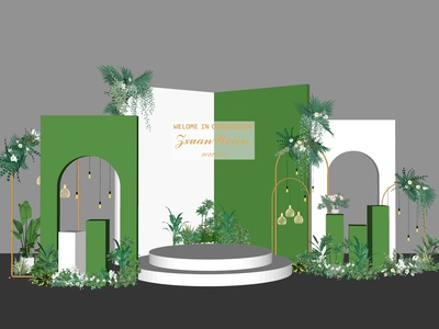 现代风格美陈SU模型下载