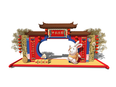 新中式饰品摆件SU模型下载