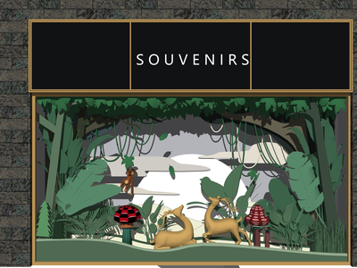 北欧橱窗SU模型下载